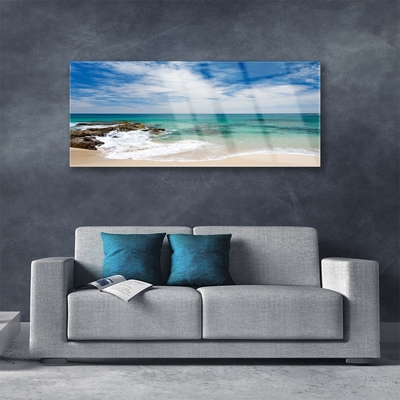 Quadro di vetro Spiaggia Mare Paesaggio