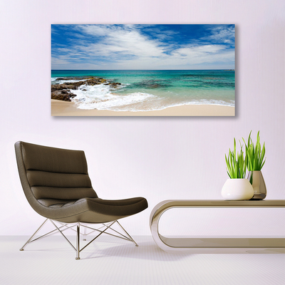 Quadro di vetro Spiaggia Mare Paesaggio