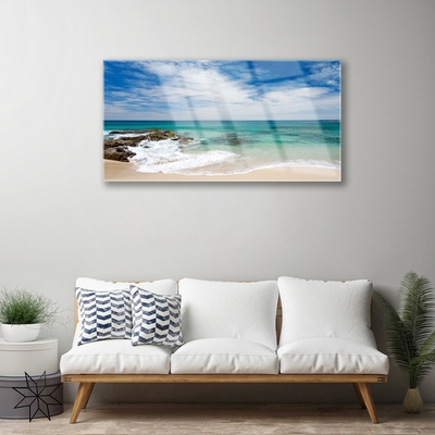 Quadro di vetro Spiaggia Mare Paesaggio