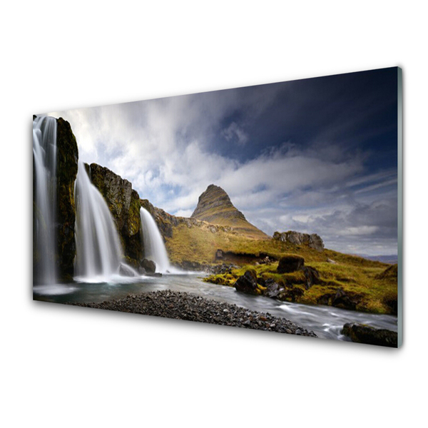 Quadro vetro Cascata Paesaggio montano