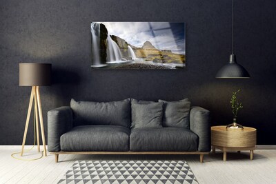 Quadro vetro Cascata Paesaggio montano