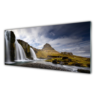 Quadro vetro Cascata Paesaggio montano