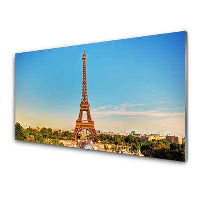 Quadro in vetro Torre Eiffel Parigi Città