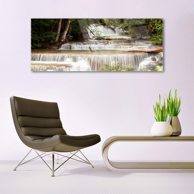 Quadro vetro Cascata Foresta Natura