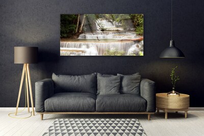 Quadro vetro Cascata Foresta Natura