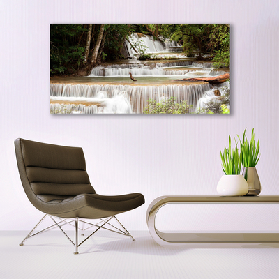 Quadro vetro Cascata Foresta Natura