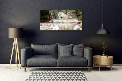 Quadro vetro Cascata Foresta Natura