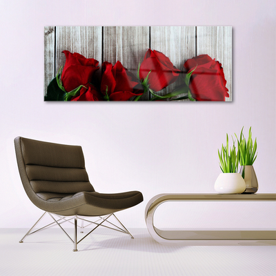 Quadro vetro Rose Fiori Pianta