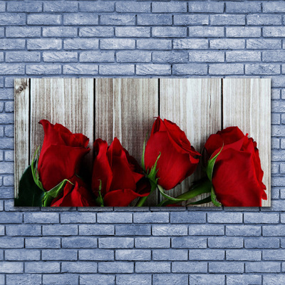 Quadro vetro Rose Fiori Pianta