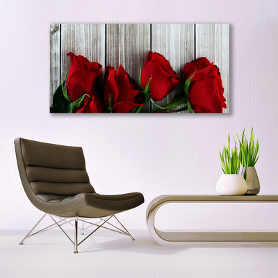 Quadro vetro Rose Fiori Pianta