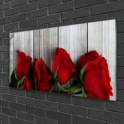 Quadro vetro Rose Fiori Pianta