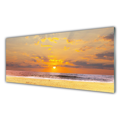Quadro di vetro Mare spiaggia sole paesaggio