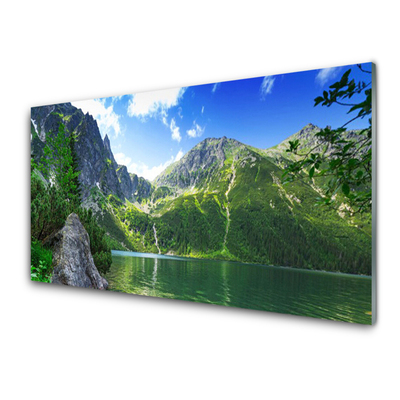 Quadro vetro Lago di montagna Natura