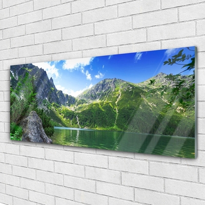 Quadro vetro Lago di montagna Natura