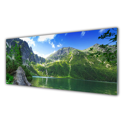 Quadro vetro Lago di montagna Natura