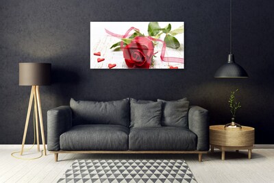 Quadro vetro Fiore di rosa pianta naturale