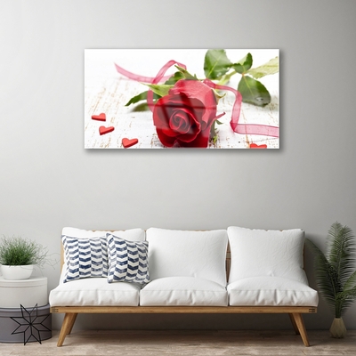 Quadro vetro Fiore di rosa pianta naturale