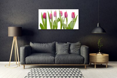 Quadro vetro Tulipani Fiori Pianta