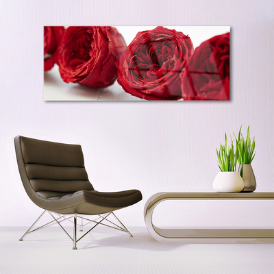 Quadro su vetro Rose Fiori Pianta