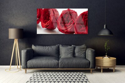 Quadro su vetro Rose Fiori Pianta