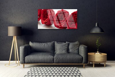 Quadro su vetro Rose Fiori Pianta