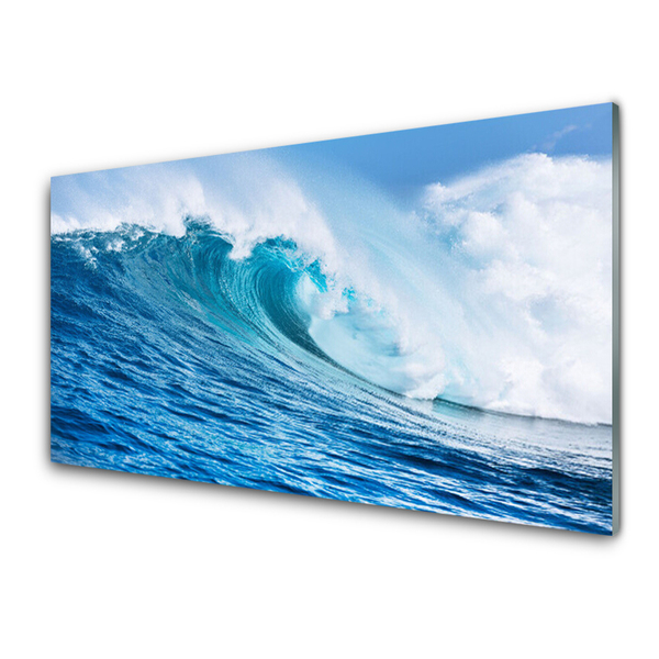 Quadro in vetro Onde Mare Cielo Nuvole