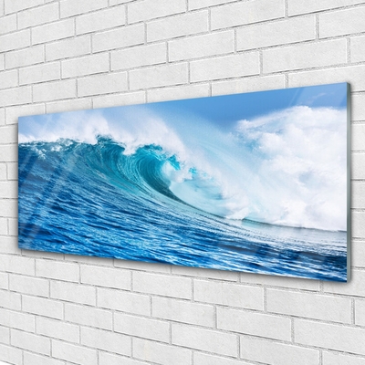 Quadro in vetro Onde Mare Cielo Nuvole