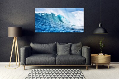 Quadro in vetro Onde Mare Cielo Nuvole