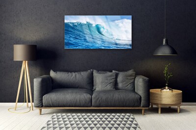 Quadro in vetro Onde Mare Cielo Nuvole