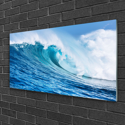 Quadro in vetro Onde Mare Cielo Nuvole