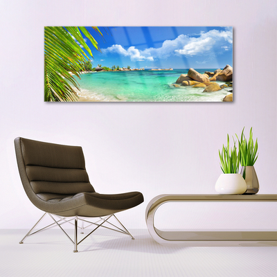 Quadro in vetro Paesaggio del mare di rocce