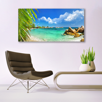 Quadro in vetro Paesaggio del mare di rocce