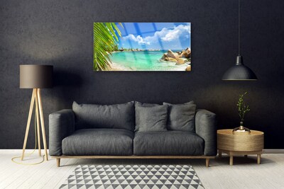 Quadro in vetro Paesaggio del mare di rocce