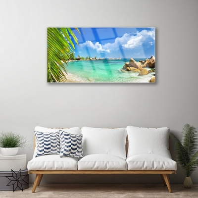 Quadro in vetro Paesaggio del mare di rocce