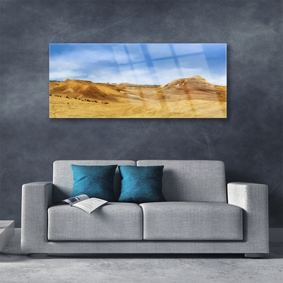 Quadro su vetro Paesaggio delle colline del deserto