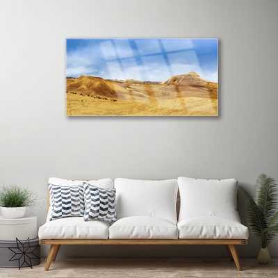 Quadro su vetro Paesaggio delle colline del deserto