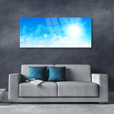 Quadro vetro Sole Cielo Paesaggio