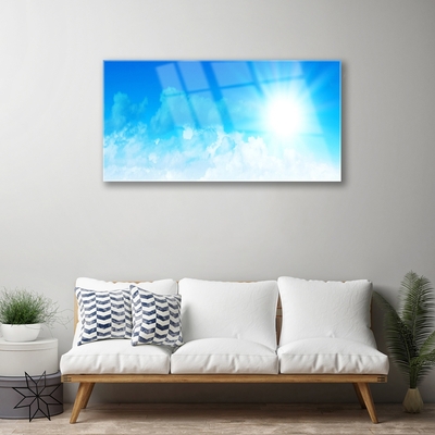 Quadro vetro Sole Cielo Paesaggio