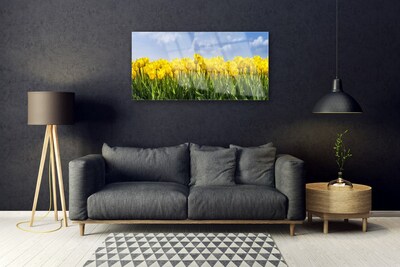 Quadro vetro Tulipani Fiori Pianta