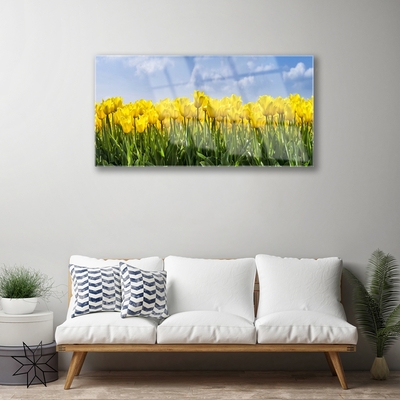 Quadro vetro Tulipani Fiori Pianta