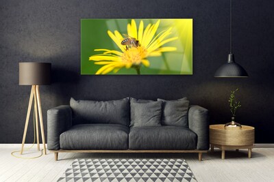 Quadro di vetro Ape Fiore Natura