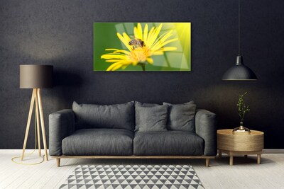 Quadro di vetro Ape Fiore Natura