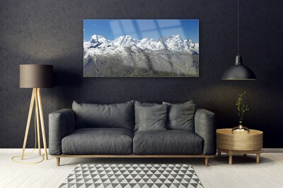 Quadro di vetro Montagne Neve Paesaggio