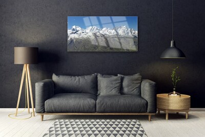 Quadro di vetro Montagne Neve Paesaggio