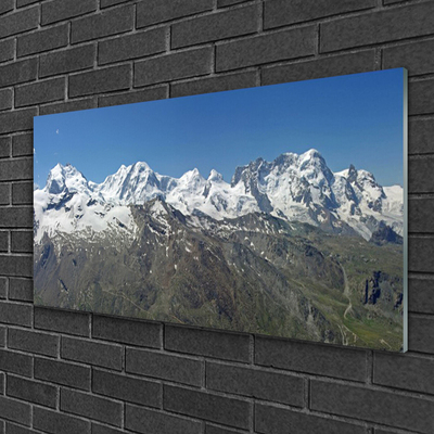 Quadro di vetro Montagne Neve Paesaggio