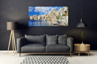 Quadro di vetro Architettura della città e del mare