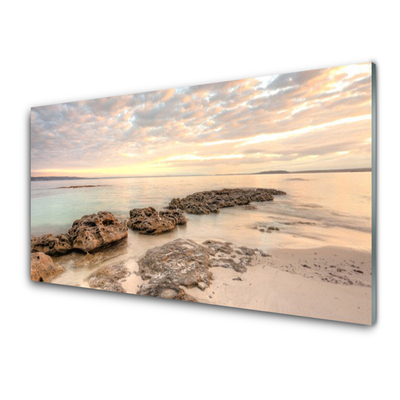 Quadro di vetro Paesaggio spiaggia mare