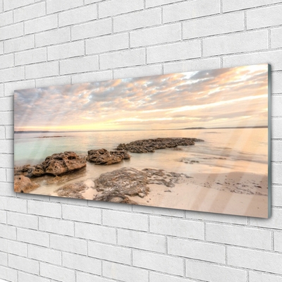 Quadro di vetro Paesaggio spiaggia mare