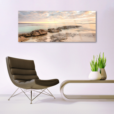 Quadro di vetro Paesaggio spiaggia mare