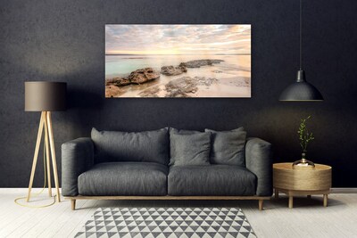 Quadro di vetro Paesaggio spiaggia mare